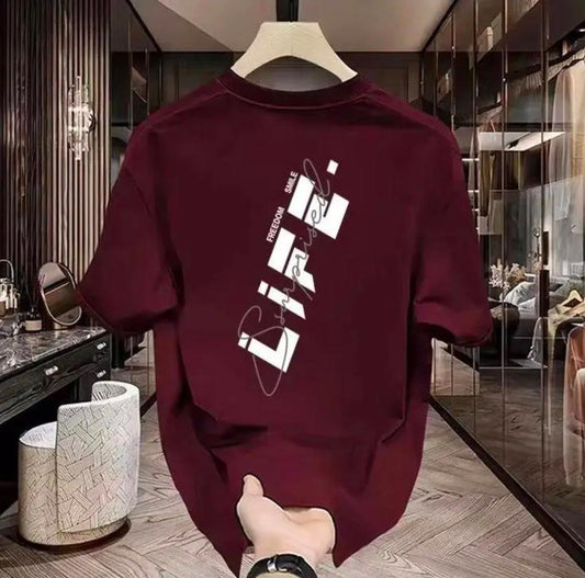 Men’s Premium Graphic Printed T-Shirt – Casual Half Sleeve Cotton Tee for Men | Navy Blue, Black & Maroon