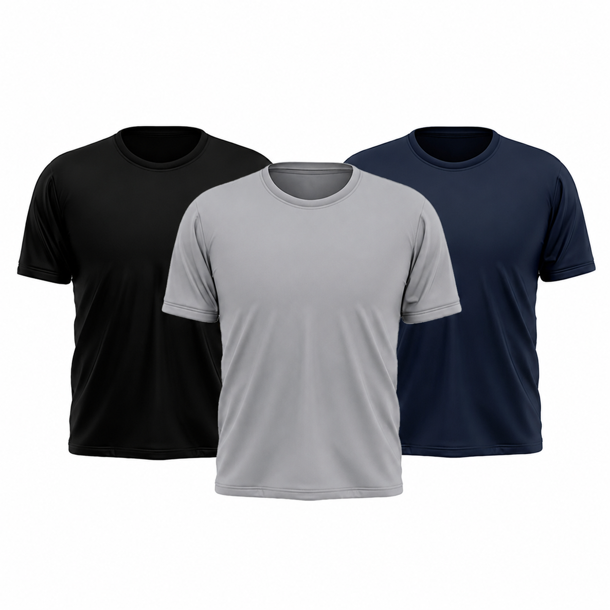 Pack of 3 Men’s Premium Oversized Dri-Fit T-Shirts – Soft Breathable Cotton Blend Tee Combo (Medium, Large, XL)