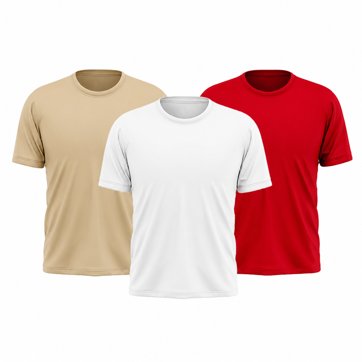 Pack of 3 Men’s Premium Oversized Dri-Fit T-Shirts – Soft Breathable Cotton Blend Tee Combo (Medium, Large, XL)