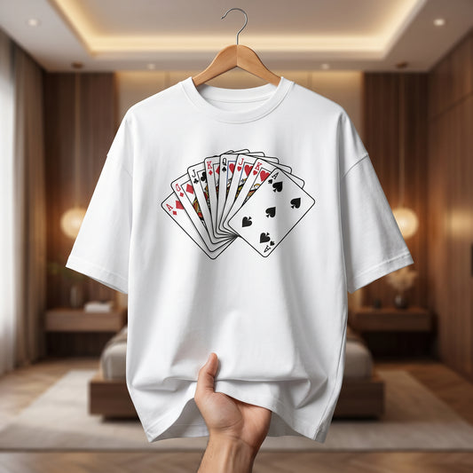 Ace Cards Graphic T-Shirt for Men & Women – Premium Soft Cotton Tee | 6 Colors | M, L, XL