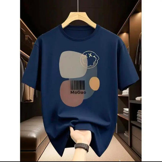 Men’s Abstract Graphic Printed T-Shirt – Premium Casual Round Neck Half Sleeve Tee for Men | White, Black & Maroon
